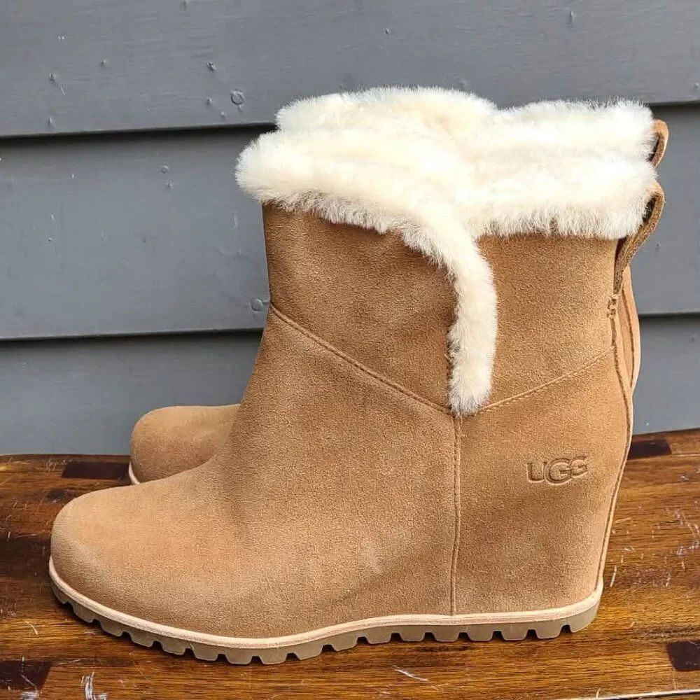 UGG Malvella Chestnut Suede Boots size 9.5 NWOT!
